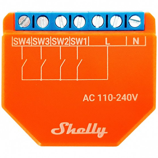 Home Shelly Relais inchPlus i4inch WLAN Szenenaktivierer BT Unterputz