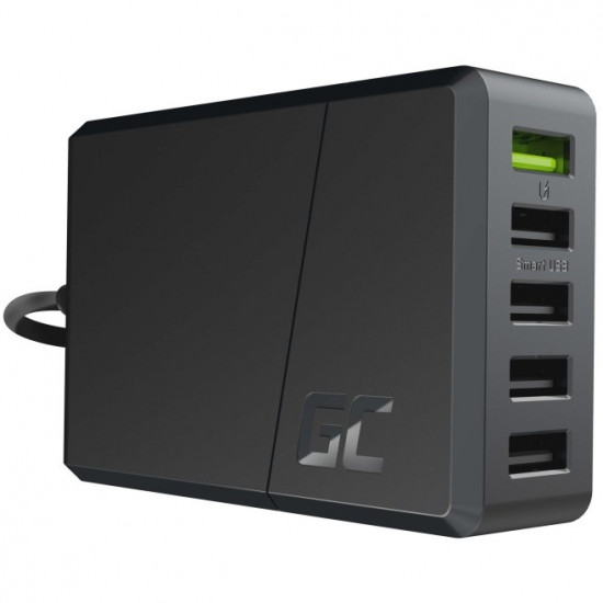 Ladeger t Green Cell Charge Source 5xUSB Smart/Ultra Charge 52W Black