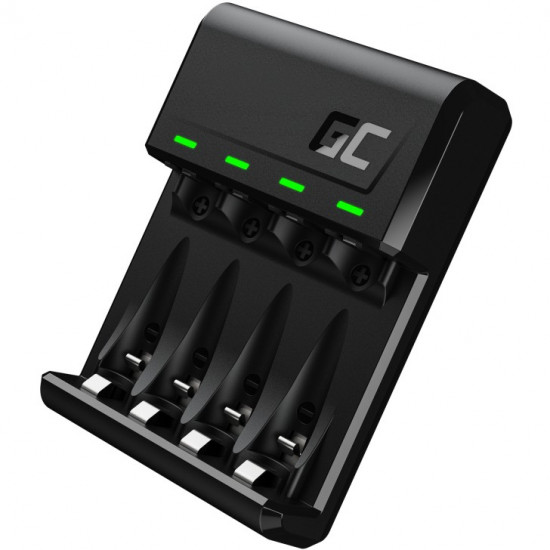 Akku Ladeger t Green Cell VitalCharger Ni-MH AA/AAA microUSB USB-C Port Black