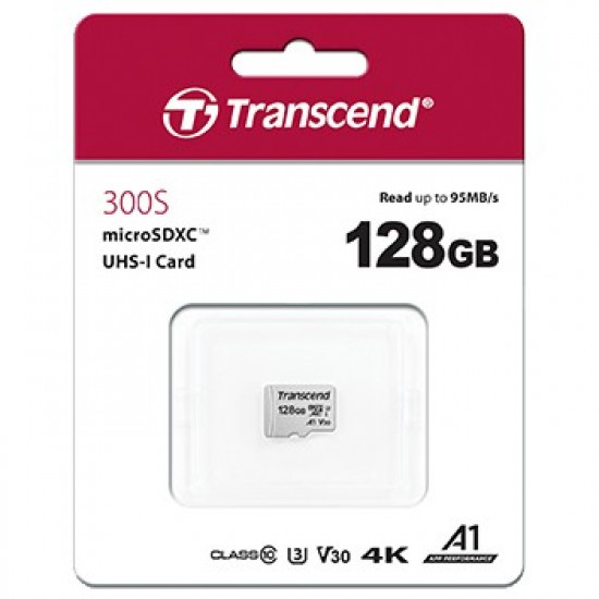 MEMORY MICRO SDXC 128GB W/ADAP/C10 TS128GUSD300S-A TRANSCEND