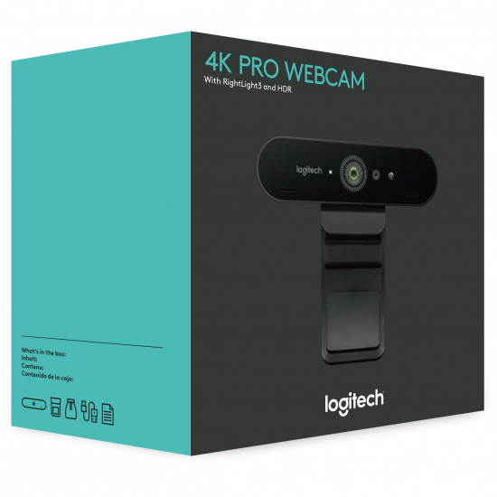 Logitech BRIO Webcam with 4K Ultra HD video & RightLight 3 with HDR