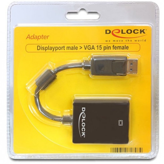 Adapter DisplayPort VGA (ST-BU) DeLOCK Black