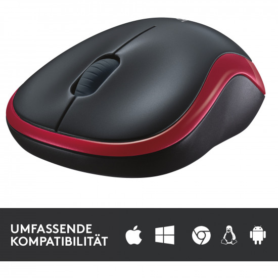 Logitech M185 Wireless red