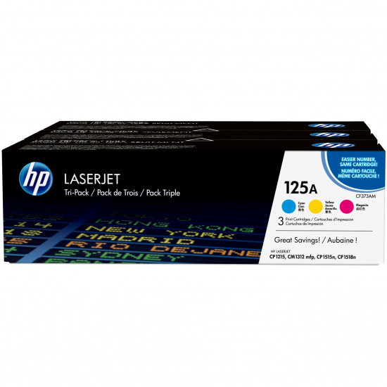 TON HP Toner 125A CF373AM Multipack (Cyan/Magenta/Gelb)