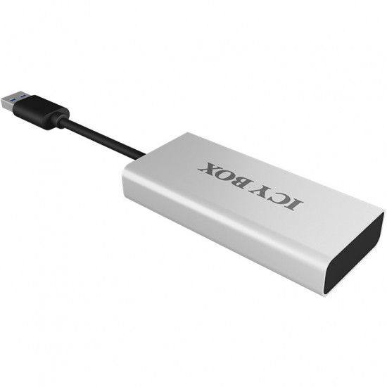 HUB 4Port ICY BOX 4xUSB3.0 Aluminium passiv Silver/Grey