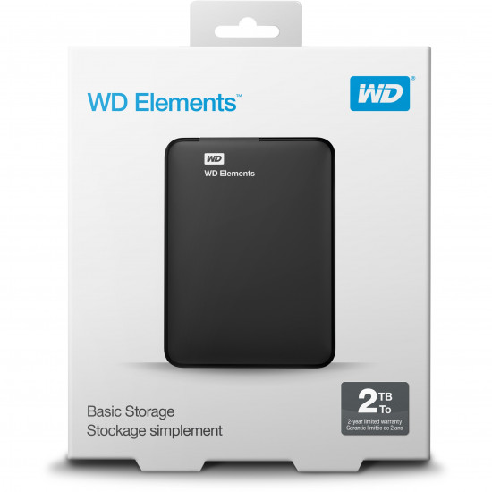 HDD External WD Elements Portable (2TB, USB 3.0)