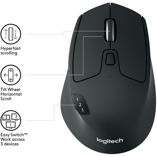 Logitech M720 Triathlon Bluetooth Optisch Maus