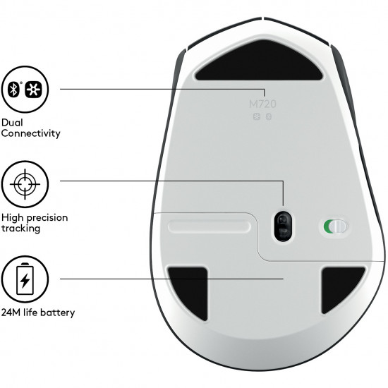 Logitech M720 Triathlon Bluetooth Optisch Maus