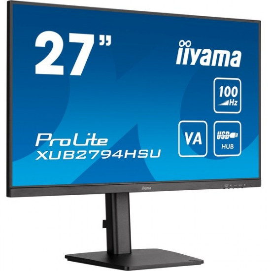 68,6cm/ 27inch Iiyama XUB2794HSU-B6 DP HDMI 4ms LS H henverstellbar Black