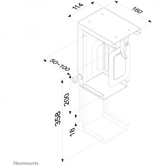 PC ACC DESK MOUNT 10KG/CPU-D075BLACK NEOMOUNTS