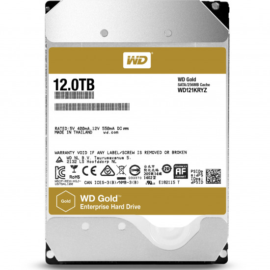 12TB WD WD121KRYZ GOLD Enterprise 256MB 7200RPM