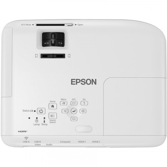 (1920x1080) Epson EB-FH06 3-LCD Portable 3500-Lumen 16:9 VGA HDMI CompositeVideo Speaker Full HD White 28-37dB