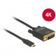 KAB USB-C DVI 24+1 (ST-ST) 1m 4K 30Hz DeLOCK Black