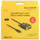 KAB USB-C DVI 24+1 (ST-ST) 1m 4K 30Hz DeLOCK Black