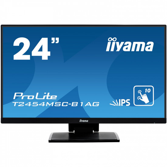 24inch/60,5cm (1920x1080) iiyama ProLite T2454MSC-B1AG 16:9 5ms Touchscreen VGA USB HDMI VESA Speaker Full HD Black