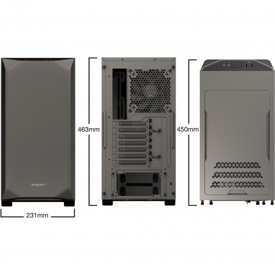 Case|BE QUIET|Pure Base 500 Metallic Gray|MidiTower|Not included|ATX|MicroATX|MiniITX|Colour Grey|BG036