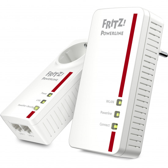 INTD AVM FRITZ! Powerline 1260E WLAN Set 1200Mbit/s Eingebauter Ethernet-Anschluss WLAN Wei 