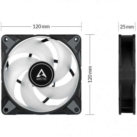 120mm Arctic P12 PWM PST A-RGB Black