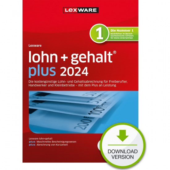 Lexware Lohn+Gehalt Plus 2024 - 1 Device, ABO - ESD-Download ESD