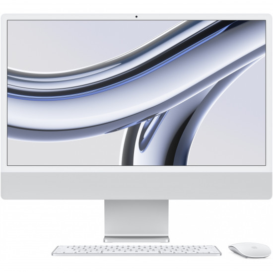 Apple 24-inch iMac with Retina 4.5K display: Apple M3 chip with 8-core CPU and 10-core GPU (8GB/256GB SSD) - Silver *NEW*