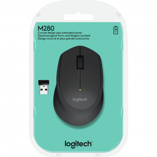 MOUSE USB OPTICAL WRL M280/BLACK 910-004287 LOGITECH