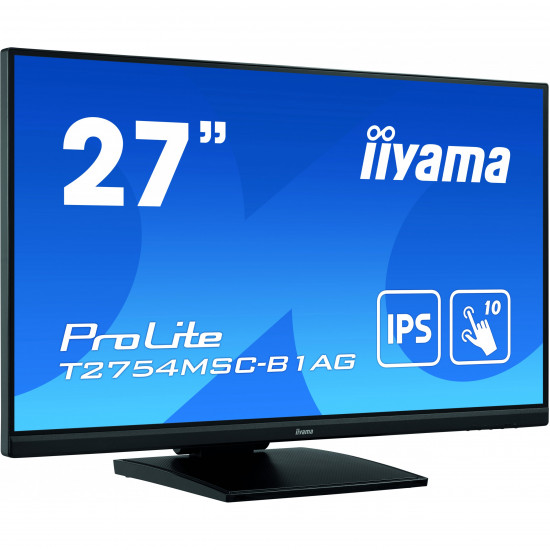 68,6cm/27'' (1920x1080) Iiyama ProLite T2754MSC-B1AG 16:9 FHD IPS Touch 4ms 60Hz HDMI VGA USB VESA Speaker Black