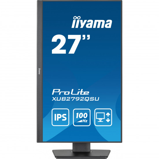 68,5cm/27inch (2560x1440) Iiyama ProLite XUB2792QSU-B6 16:9 WQHD IPS 100Hz 0,4ms HDMI DP USB Pivot Speaker Black