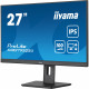 68,5cm/27inch (2560x1440) Iiyama ProLite XUB2792QSU-B6 16:9 WQHD IPS 100Hz 0,4ms HDMI DP USB Pivot Speaker Black