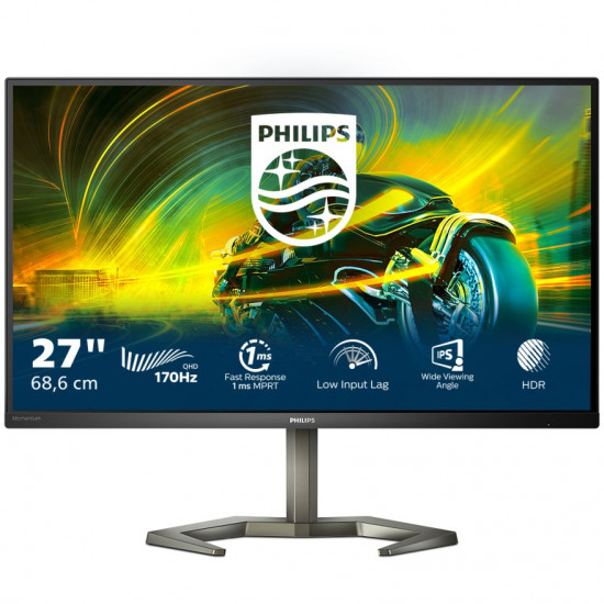 68,5cm/27inch (2560x1440) Philips Momentum 5000 27M1N5500ZA 16:9 QHD NanoIPS 144Hz 1ms 2xHDMI DP Speaker Pivot Black