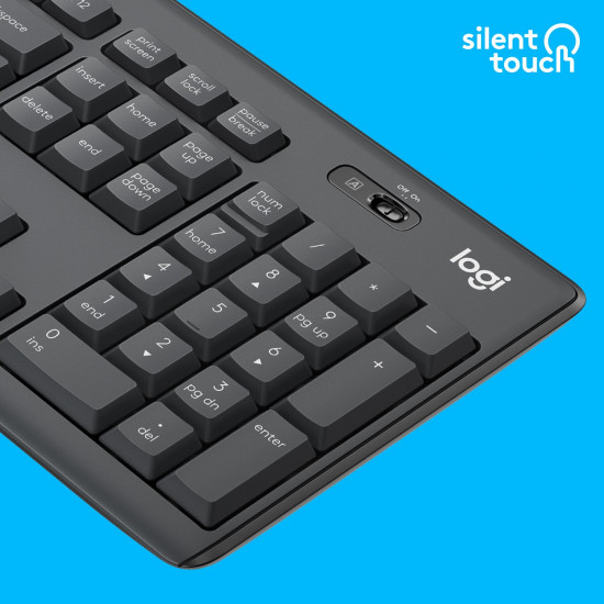 Logitech MK295 Silent wireless Combo Graphite WERTY US - Keyboard layout might be German