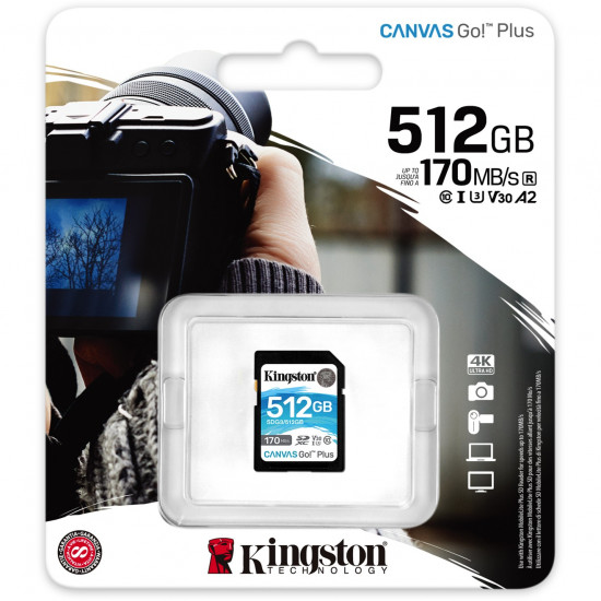 CARD 512GB Kingston Canvas Go! Plus SDXC 170MB/s