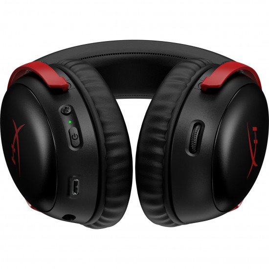 HP HyperX Cloud III Wireless Gaming Funk-Headset/7.1 Sound/DTS Headphone:X/Spatial Sound/Over-Ear - schwarz/rot