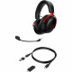 HP HyperX Cloud III Wireless Gaming Funk-Headset/7.1 Sound/DTS Headphone:X/Spatial Sound/Over-Ear - schwarz/rot