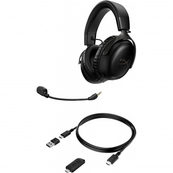 HP HyperX Cloud III Wireless Gaming Funk-Headset/7.1 Sound/DTS Headphone:X/Spatial Sound/Over-Ear - schwarz