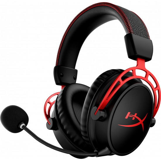 HP HP HyperX Cloud Alpha Wireless Gaming Headset - Virtual 7.1-Surround/DTS Headphone:X 2.0/Spatial Audio/Over-Ear - schwarz/rot