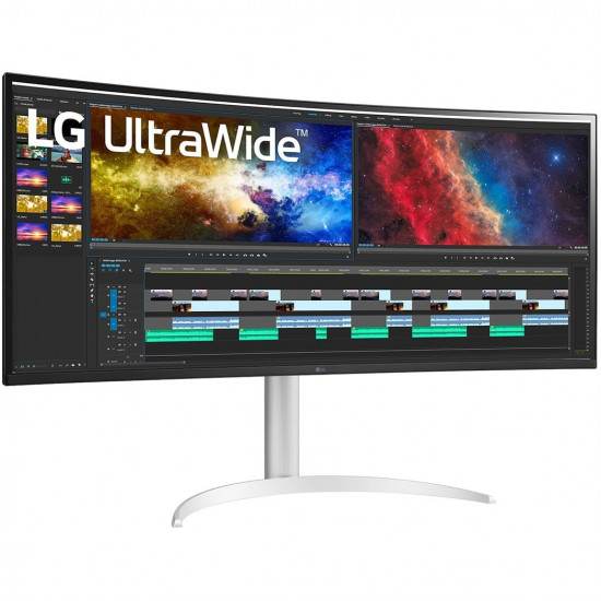 96,5cm/38inch (3840x1600) LG UltraWide 38BQ85C-W 21:9 UWQHD IPS Curved 5ms 75Hz HDMI DP USB-C Speaker White