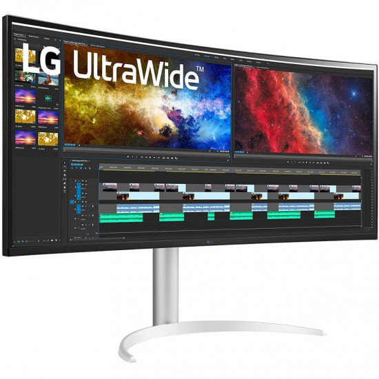 96,5cm/38inch (3840x1600) LG UltraWide 38BQ85C-W 21:9 UWQHD IPS Curved 5ms 75Hz HDMI DP USB-C Speaker White