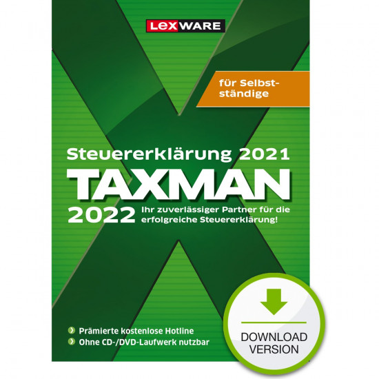 Lexware TAXMAN 2022 f r Selbstst ndige - 1 Device, ESD-DownloadESD