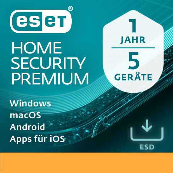 ESET Home Security Premium - 5 User, 1 Year - ESD-DownloadESD