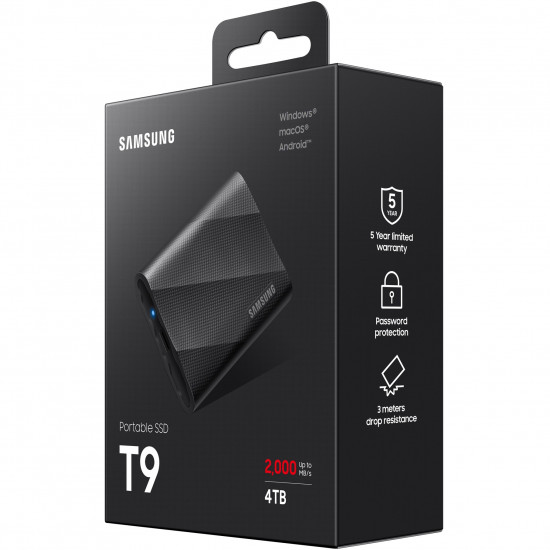 4TB Samsung Portable T9 USB 3.2 Gen2 Black retail