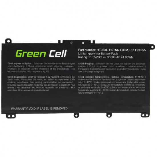 Green Cell Laptop Akku HT03XL L11119-855 f r HP / 11.55V 3400mAh