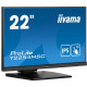 55,9cm/22inch (1920x1080) Iiyama ProLite T2254MSC-B1AG 16:9 FHD IPS Touch 4ms 60Hz HDMI DP Speaker Black