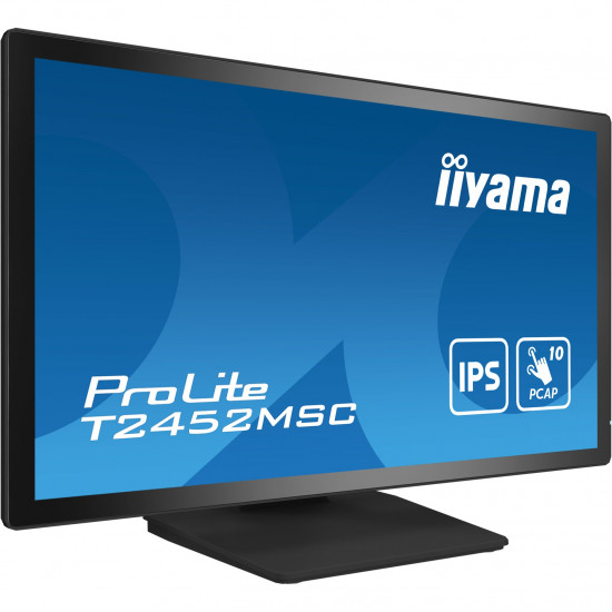 61cm/24inch (1920x1080) Iiyama ProLite T2452MSC-B1 16:9 FHD IPS Touch 14ms HDMI DP USB-C Speaker Black