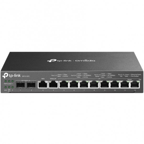 Router TP-LINK Omada ER7212PC Metall mit 4 WAN-Ports