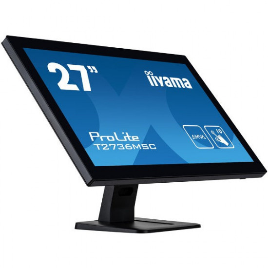 68,6cm/27inch (1920x1080) Iiyama ProLite T2752MSC-B1 16:9 FHD IPS Touch 5ms 60Hz HDMI DP USB Speaker Black