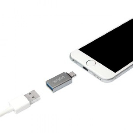 LogiLink USB-C USB 3.0 (ST-BU) Adapter Silber