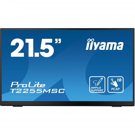 54,5cm/21,5inch (1920x1080) Iiyama ProLite T2255MSC-B1 16:9 FHD IPS Touch 5ms 60Hz HDMI DP Speaker Black