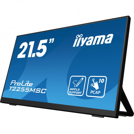 54,5cm/21,5inch (1920x1080) Iiyama ProLite T2255MSC-B1 16:9 FHD IPS Touch 5ms 60Hz HDMI DP Speaker Black