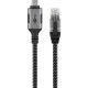 Goobay USB-C 3.1 RJ45 (ST-ST) 2m Ethernet-Kabel Schwarz-Silber