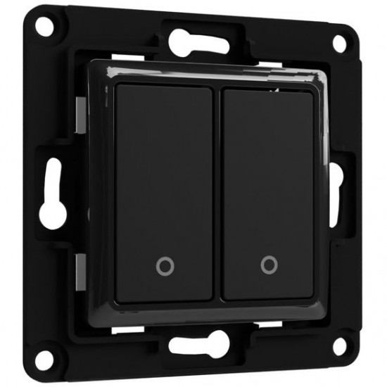 Shelly Accessories inchWall Switch 2inch Wandtaster 2-fach Schwarz